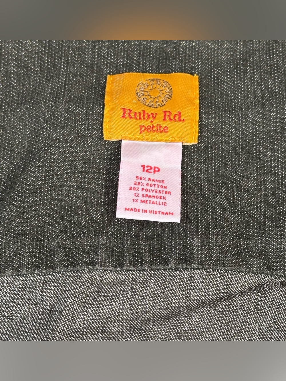 Ruby Rd. Petite Rhinestone Denim Jacket
